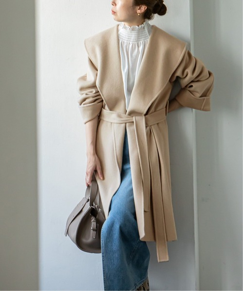 Noble（ノーブル）の「W/Nリバーオーバーカラーミディコート◇（その他