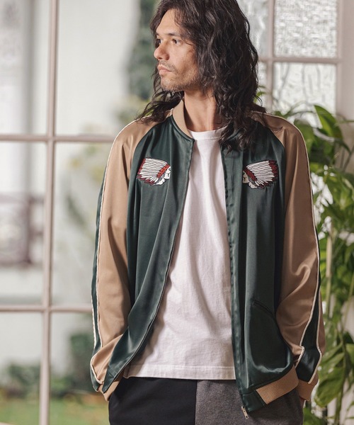 MAN WITH A MISSION スカジャン ネイビー Mサイズ MAN WITH A MISSION