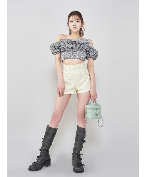 キルティングビジュースクエアミニバッグ（ショルダーバッグ）｜Darich