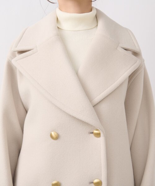 セール】【軽くて毎日着たい！】ロイヤルビーバーメタル釦Pコート