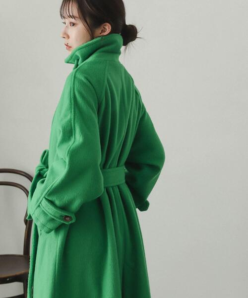 セール】ウールライク2WAYステンカラーロングコート（ステンカラー