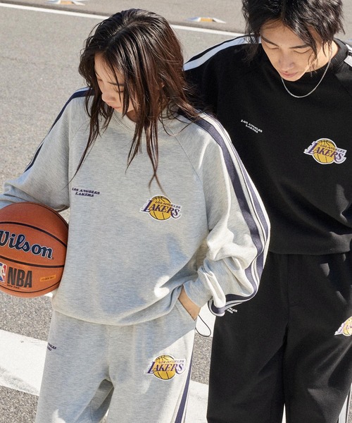 セール】NBA/エヌビーエー 別注 セットアップ ワッペン刺繍 サイド