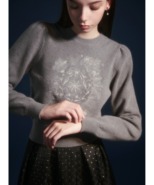 FRAY I.D（フレイアイディー）の「エトワールエンブロイダリーニット