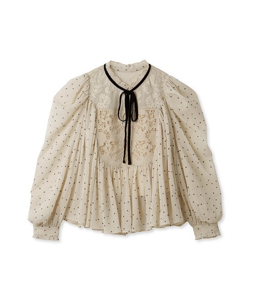 SNIDEL（スナイデル）の「エンブロイダリー楊柳ブラウス（シャツ