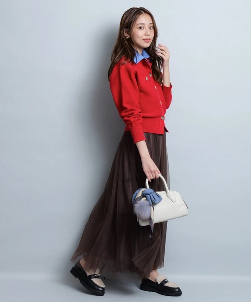 JUSGLITTY（ジャスグリッティー）の「衿付きカノコカーデ（ニット