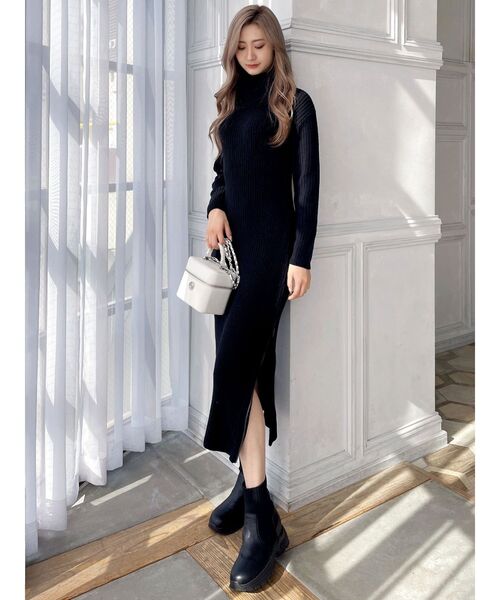 GYDA（ジェイダ）の「ルーズロングニットワンピース（ワンピース