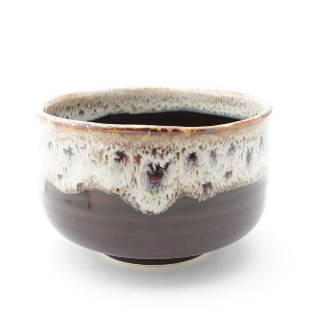飴茶白唐津流し 野点 抹茶碗 波佐見焼 Folk Design 抹茶 日本製