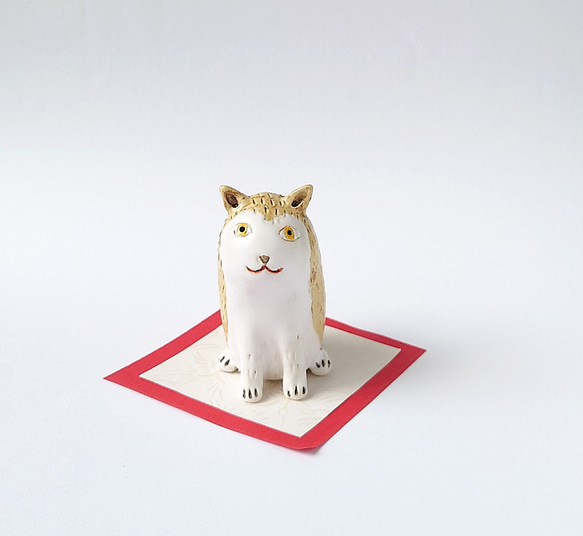 堅実でいつも見守ってくれるイヌさん（戌） 干支ミニ置物 陶器 その他