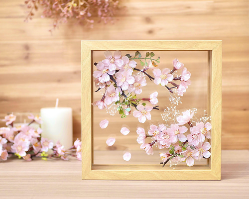 退職・送別ギフトに｜満開の桜 フラワーフレーム アートフラワー