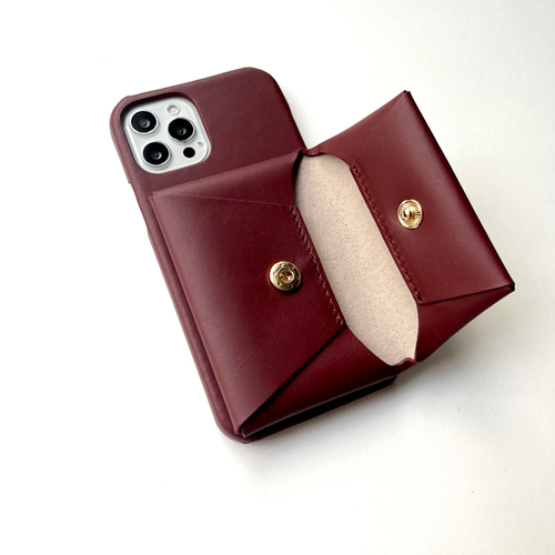 本革 スマホケース レザー イニシャルが入れられる IPHONEケース