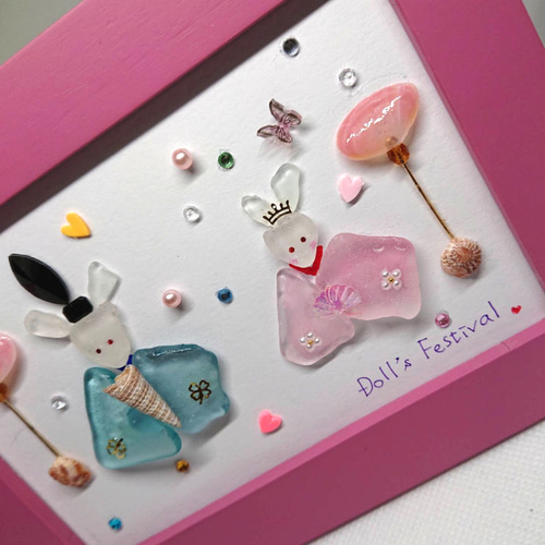 シーグラスアート ひな祭り その他アート puqoo 通販 15403452｜Creema