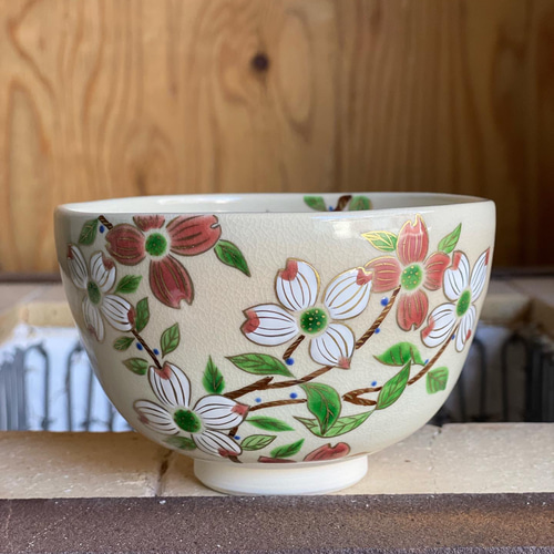 色絵 花水木 ハナミズキ 抹茶茶碗 茶碗・めし碗 清香〜きよか〜 通販