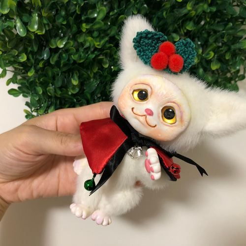 白猫のソフィアちゃんぬいぐるみドールアートドールクリスマス その他