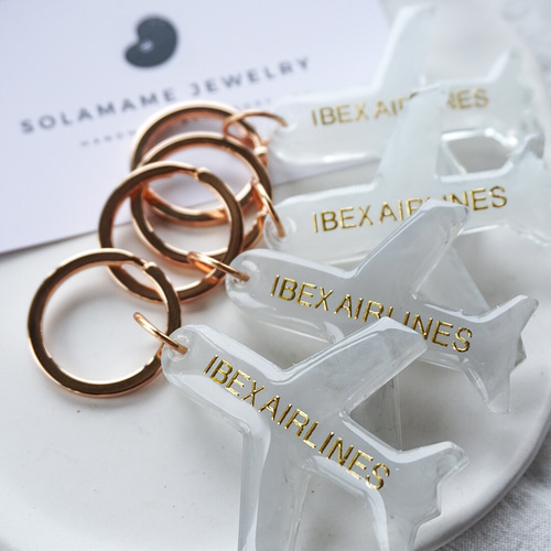 両面文字入可 全5色【くすみマーブル】名入れ キーホルダー プチギフト