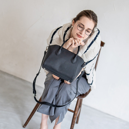 第2世代 Mサイズ 本革 2way トートバッグ ゴールド金具 グレージュ