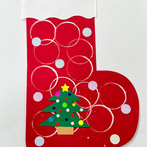 壁面 クリスマス 装飾 製作 ブーツ 保育 型紙 保育製作キット販売