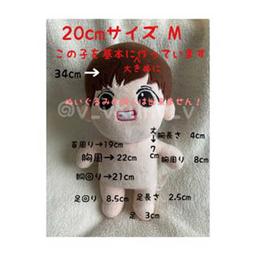 20cmサイズ 韓国 k-pop アイドル ぬいぐるみ ドール 着せ替え 洋服