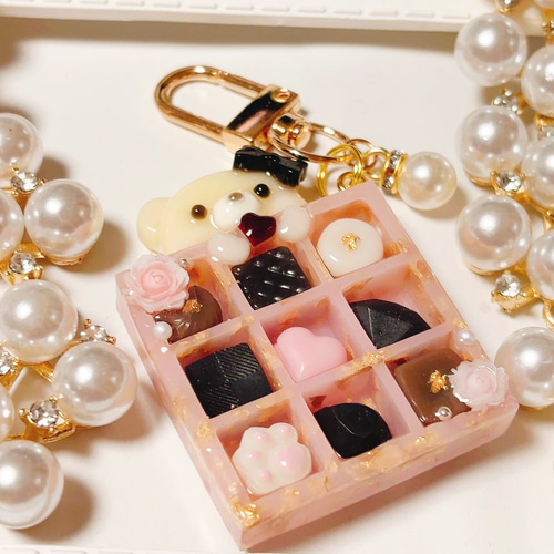 くまさんのチョコレートボックス◇シャカシャカキーホルダー