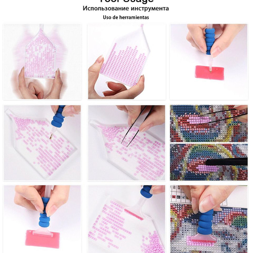 新商品！樹脂ビーズダイヤモンドアート 123色 A2サイズ 女の子 レジン