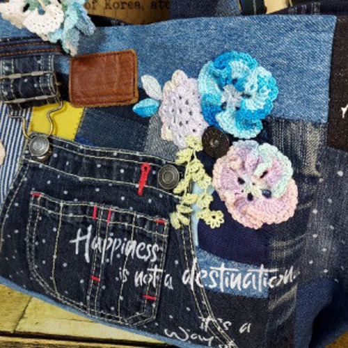 サイドポケットデニムバック No.533～ デニムリメイク ショルダー