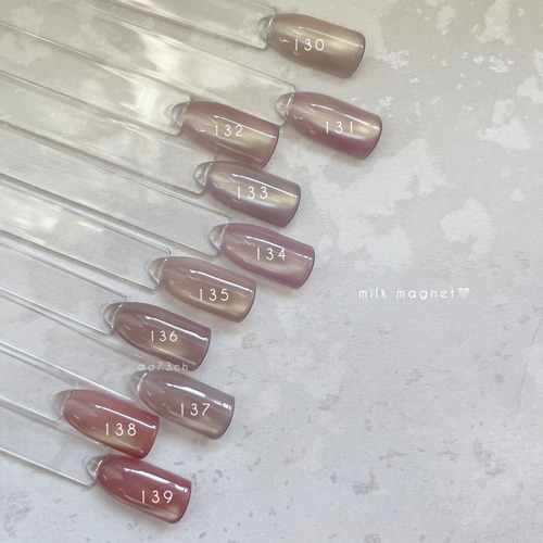 ネイルチップ＊enoi寒色ミルクマグネット milk magnet ミルマグ 淡色
