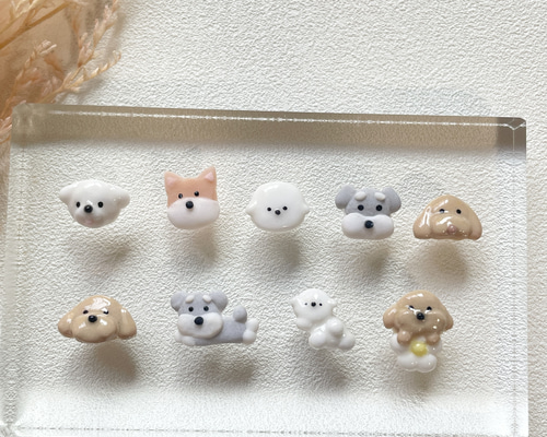 選べる犬種/わんちゃん3Dネイルパーツ ネイルチップ（つけ爪