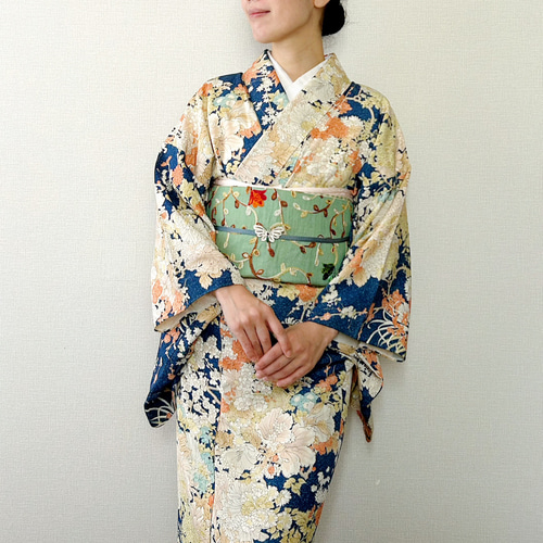 花刺繍名古屋帯(インド) 和装小物（帯・半襟） Yuho 通販 19318588