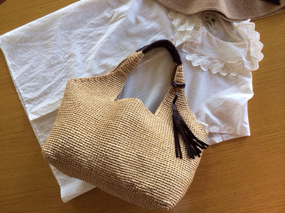 カラータイプオーダー／ラフィアの様なバッグヘレンカミンスキー風