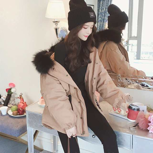 モッズコート レディース ショート ミリタリー ファー ジャケット