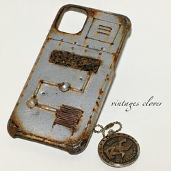 スチームパンクスペースギアさび塗装強化iPhone 11.11pro他対応ケース