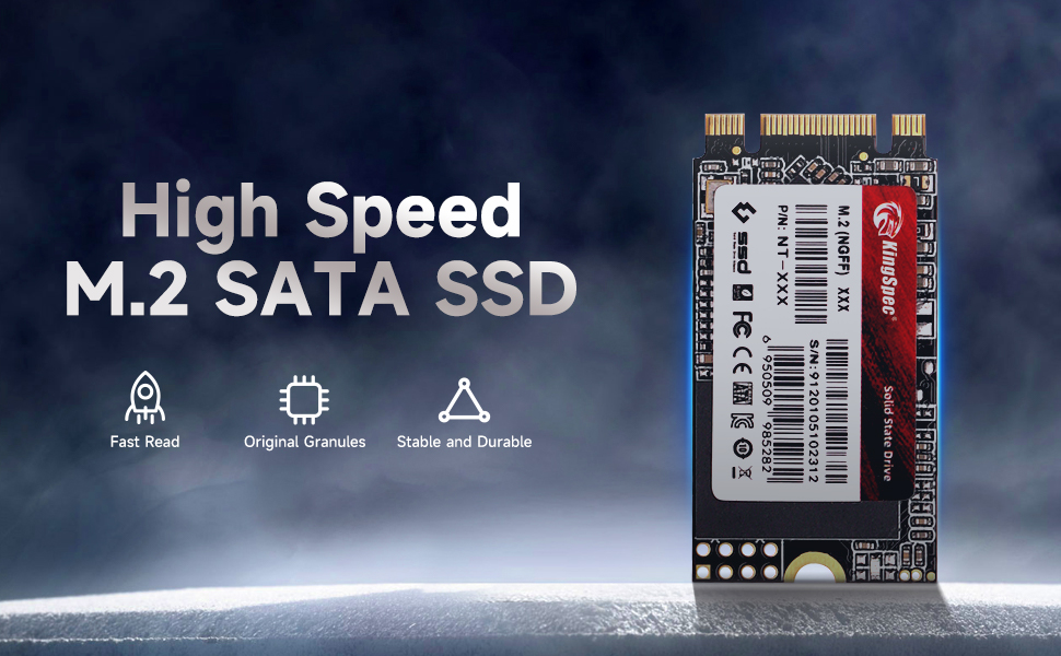 KingSpec M.2 SATA 2242 SSD Internal Solid State Drive 2TB ROM High