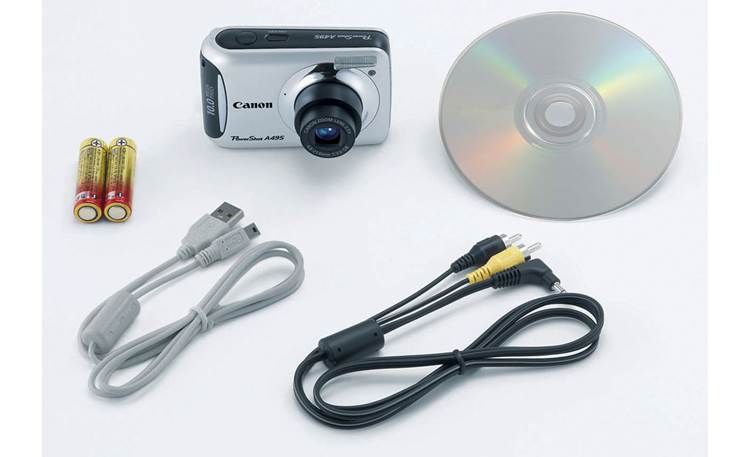 Canon PowerShot A495 (Silver) 10-megapixel digital camera with 3.3