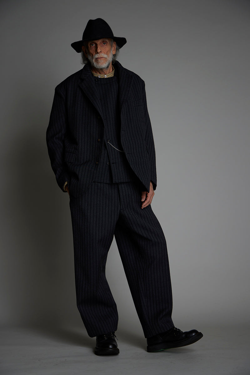 ナイジェル・ケーボン】MAN / ファーマージャケット - ストライプ