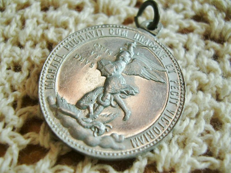 大天使ミカエルのアンティークメダイ5点UP! - フランスアンティーク