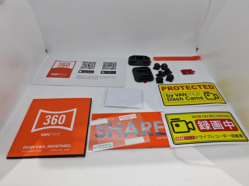 実機レビューと評価 「E360」VANTRUEから全天球+リアカメラのドラレコ+