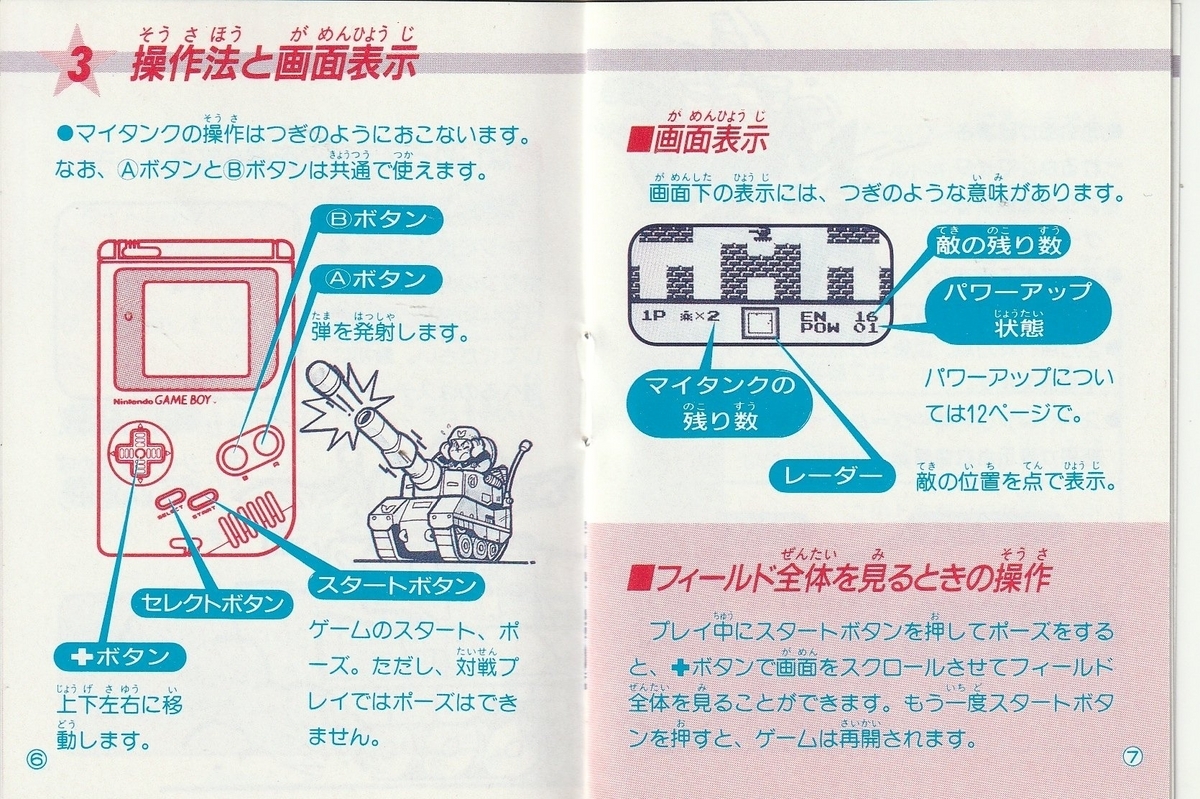 バトルシティー』1991年／ゲームボーイ - レトロゲームの説明書保管庫
