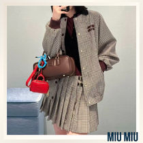 トレンドのチェック《Miu Miu》ギンガムチェックジャケット (MiuMiu