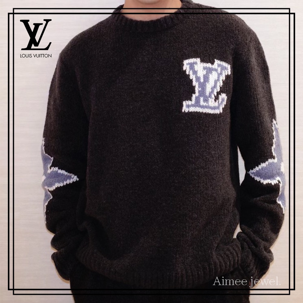 お洒落【Louis Vuitton】チャンキーウールブレンドプルオーバー (Louis