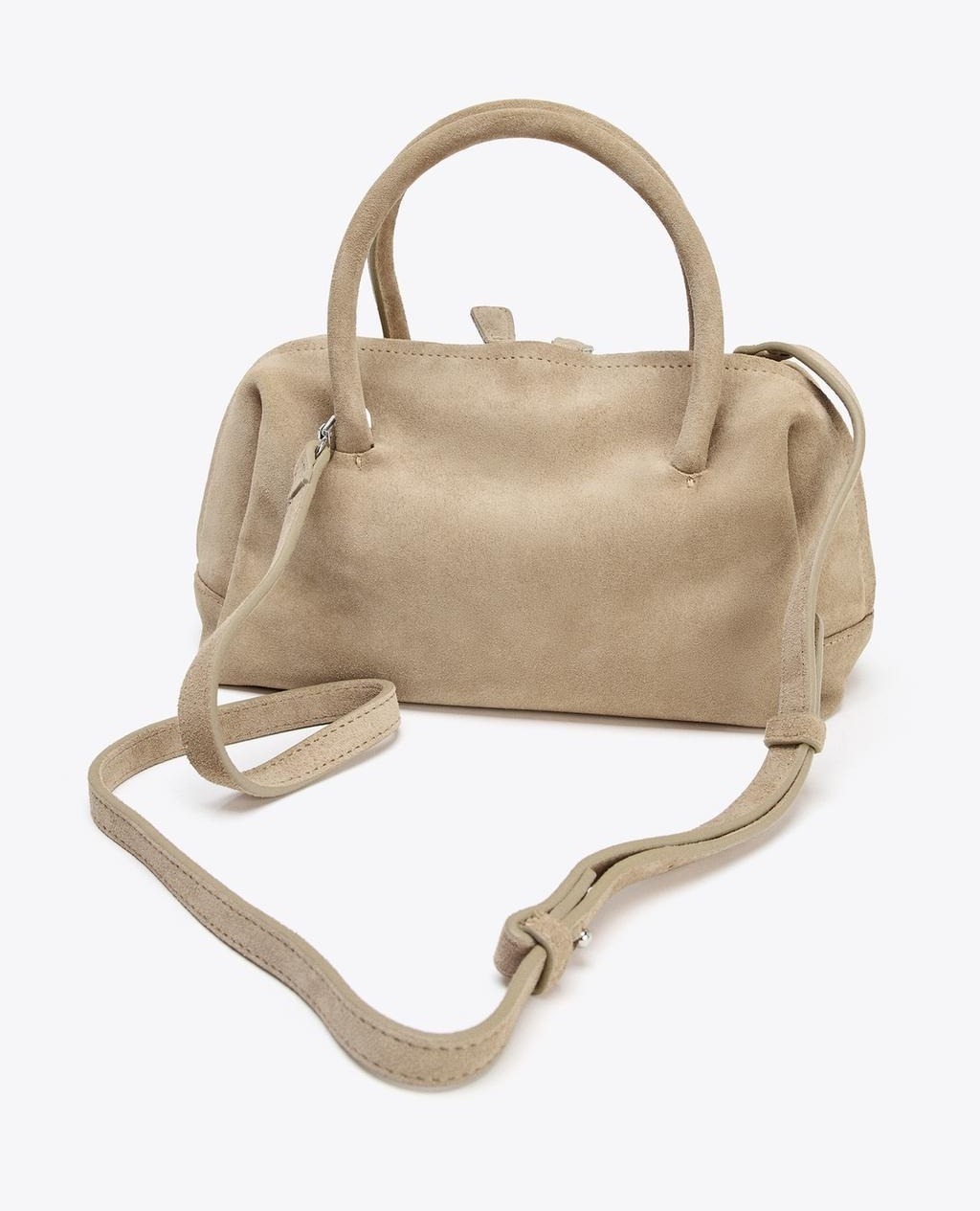 ☆新品/ドイツ輸入品/ZARA/リアルスエードボウリングバッグ ドイツ発