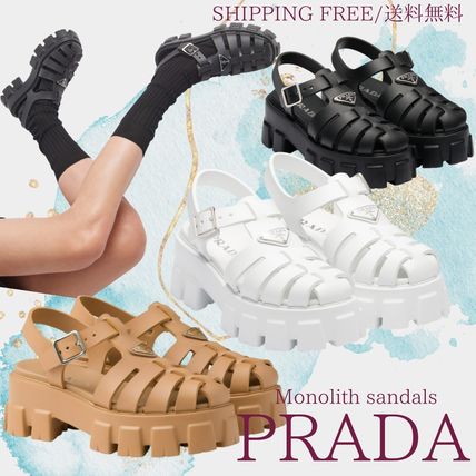 ウエッジ PRADA(プラダ) サンダル・ミュール(レディース) - ブランド