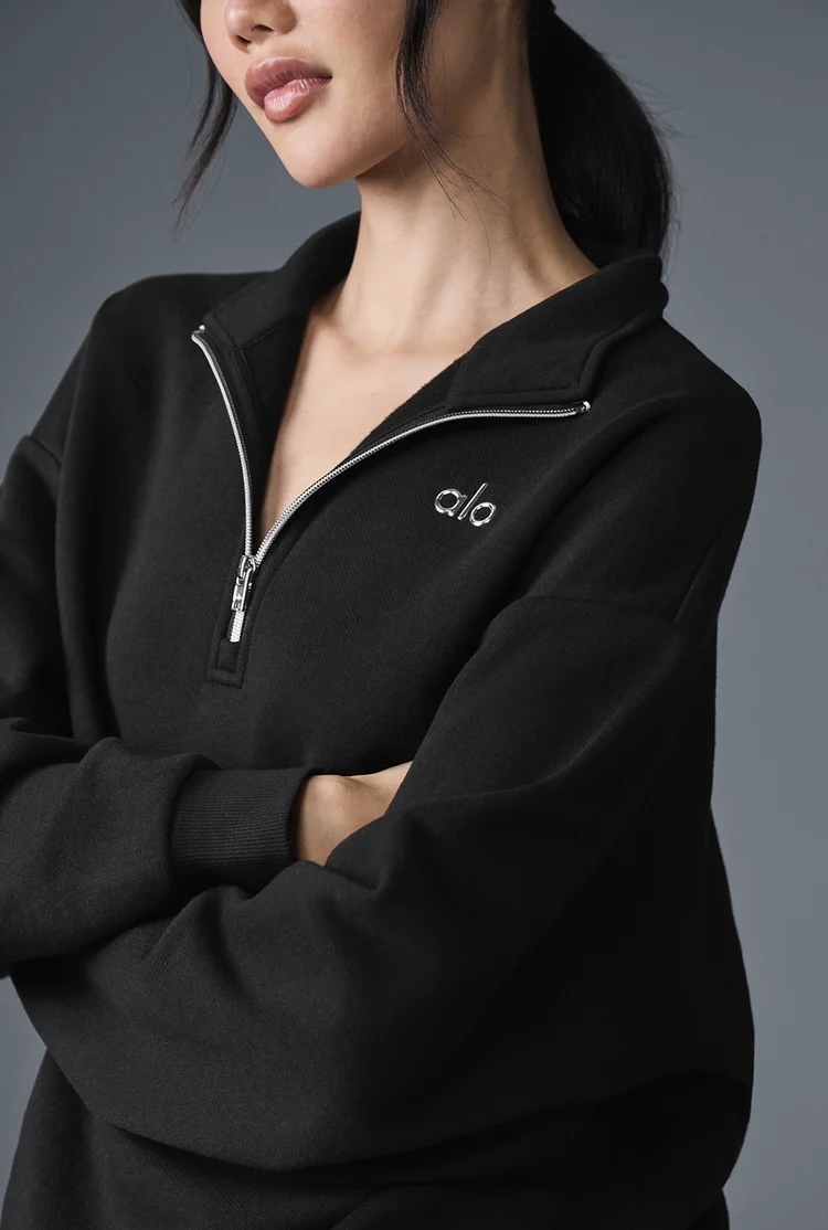 大人気 海外セレブ愛用【alo】ジップ プルオーバー トップス (ALO Yoga