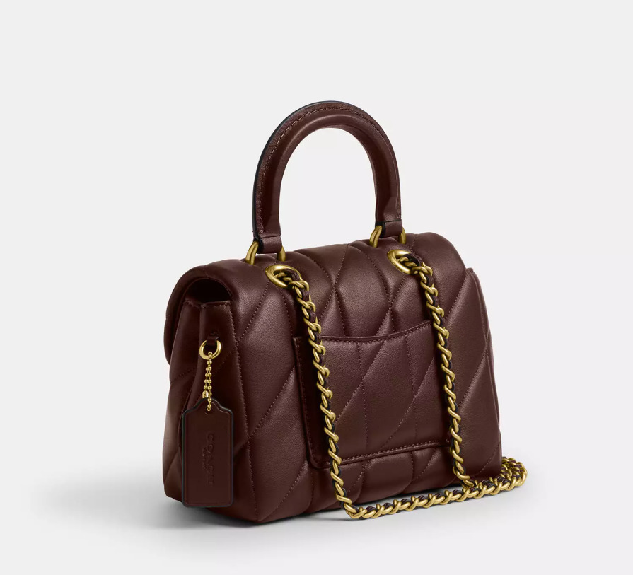 すぐ届く【COACH】タビー トップ ハンドル バッグ・キルティング