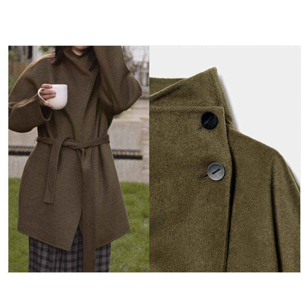 ZARA】ZW COLLECTION ウールブレンドハイネックコート (ZARA/コート