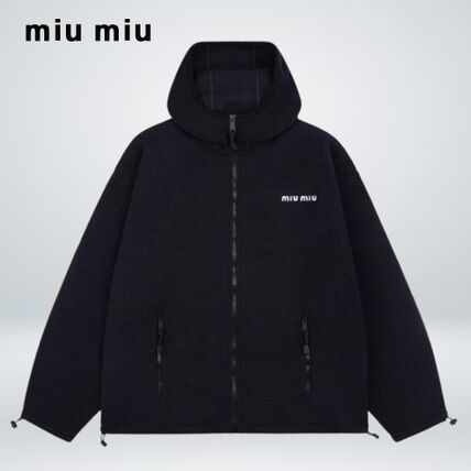 ネイビー（紺）系 MiuMiu(ミュウミュウ) フリースジャケット