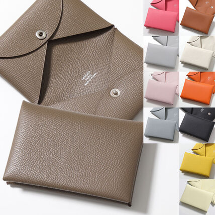 イエロー（黄色）系 HERMES Calvi(エルメス カルヴィ) カードケース