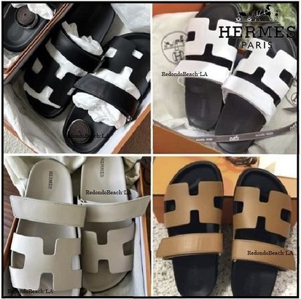 バイカラー HERMES(エルメス) サンダル・ミュール(レディース