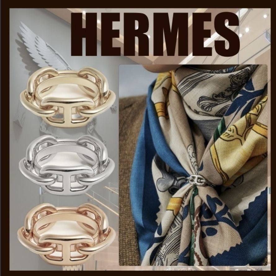 HERMES ☆お洒落上級者♪ スカーフリング 90 レガット エルメス