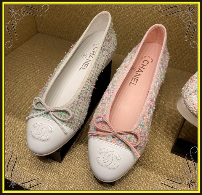 CHANEL】シャネル バレリーナ ツイード 春夏に！爽やかカラー (CHANEL