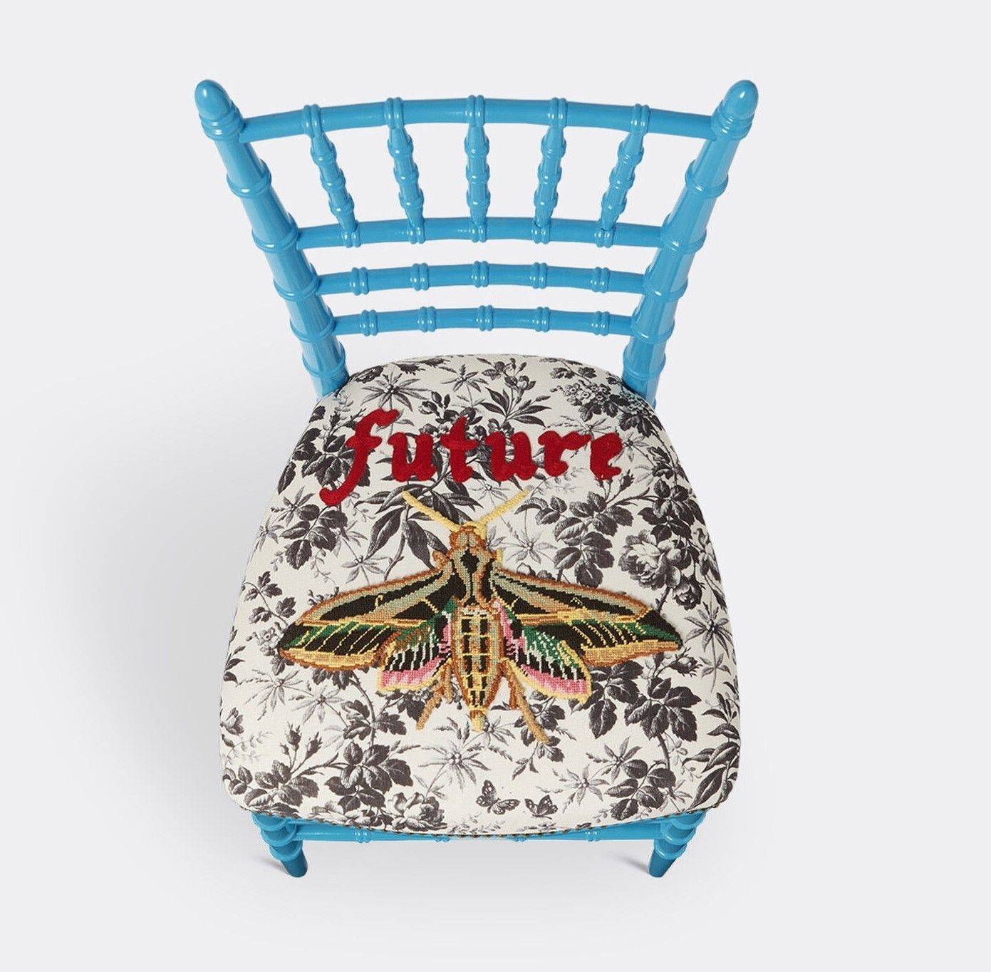 国内発| GUCCI Chiavari Moth & Future 刺しゅう ウッドチェア (GUCCI