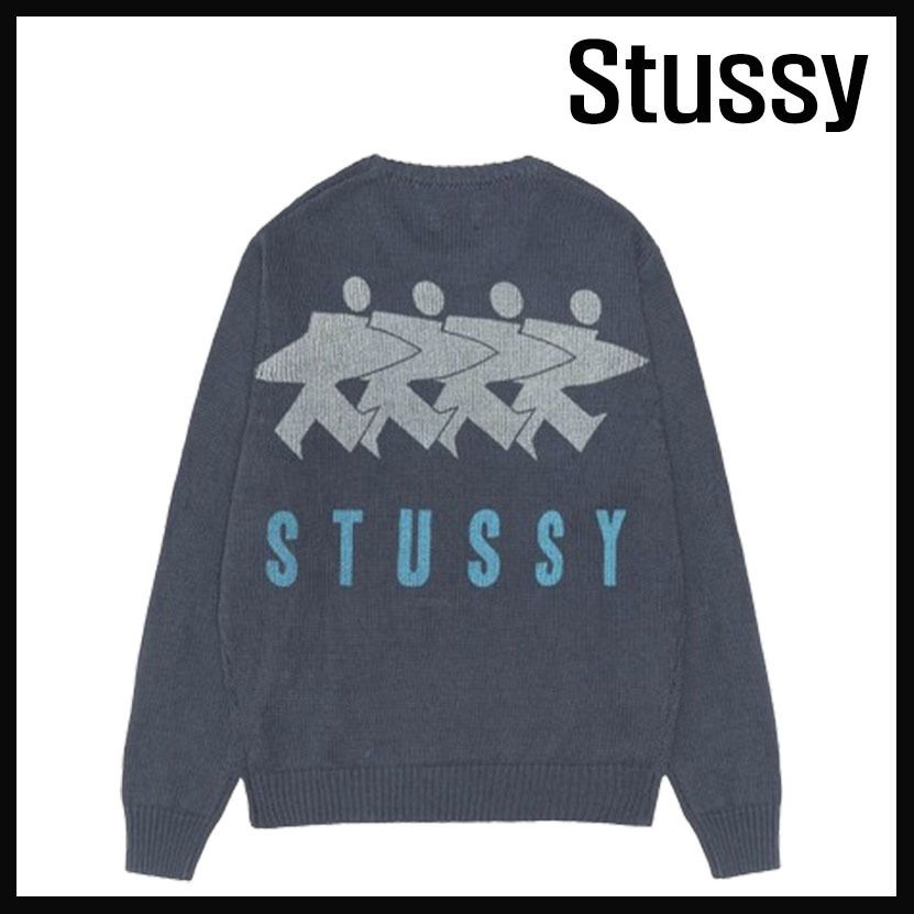 大人気 ☆STUSSY☆ SURFMAN ICON COTTON LINEN CREW (STUSSY/ニット